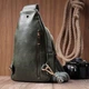 Удобная женская сумка с одной лямкой через плечо из экокожи Vintage 22756 Зеленый - изображение 10