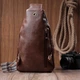 Удобная слинг сумка для женщин из экокожи Vintage 22747 Коричневый - изображение 10