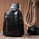 Практичная слинг сумка для женщин из экокожи Vintage 22748 Черный - изображение 9