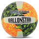 Мяч волейбольный №5 18 панелей Ручной шов Полиуретан BALLONSTAR белый-черный-оранжевый VB-4070 - изображение 1