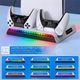 Док-станція iPega PS5 Pro/Slim RGB Lights Multi functional charge stand PG-P5S006 - изображение 6