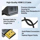 Кабель Angusplay HDMI 2.2 16K@60Hz, 96Gbps 16K@60Hz 8K@120Hz 4K@480Hz 2м черный - изображение 6