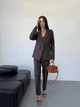 Жіночий класичний костюм трійка (піджак+топ+брюки) Uaclothes 44-46 Коричневий (like34248-146561357) - изображение 2