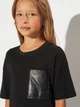Детская футболка для девочки Reserved 2215N-99X 116 см Черная (5904749861364) - изображение 4