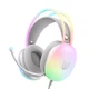 Ігрові навушники ONIKUMA X25 RGB White | 50 мм | 3D Stereo | Мікрофон з шумозаглушенням | USB + 3.5 мм - зображення 2