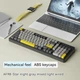 Игровая клавиатура Ajazz AF98 (98 клавиш, RGB-подсветка, USB-C, черно-желто-серая) - изображение 2