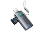 Адаптер (перехідник) Mcdodo USB-A на Lightning 2-в-1 із вбудованим картридером TF та ремінцем OT-7850 - зображення 1