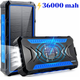 Водонепроницаемый павербанк Djroll 36000 mah повербанк с солнечной панелью power bank с беспроводной зарядкой - изображение 1