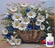 Алмазная мозаика на подрамнике ColorArt 40х50 Букет ромашек и васильков SPP122 + Подарок лак для покрытия - изображение 1