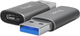 Adapter Trust Calyx USB-A na USB-C 2 szt. (TR25573) - obraz 1