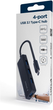 Hub USB Gembird UHB-U3P4-02 Type-C 4 porty (UHB-CM-U3P4-02) - obraz 3