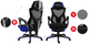 Fotel gamingowy Huzaro HZ-Combat 3.0 Blue perforowane obicie Czarny i niebieski (5907564629782) (955555905874481) - Outlet - obraz 9