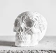 Бетонная декоративная статуэтка череп (Белый) GREYMIX Concrete Art - изображение 1