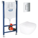 Комплект Grohe Set Унітаз ELLIPSE-0305-T3 + Інсталяція UA388400WG + панель 38732000 (388400WGELLIPS - изображение 1