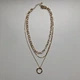 Багатошарове кольє «Golden Trio» з підвіскою-кільцем Honey Fashion Accessories золотистий (120266) - изображение 6