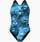 Купальник Arena Blue Flowers Swimsuit V Back Blue 009027-850 40 - изображение 1