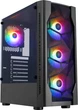 Корпус 1stPlayer D4-BK-4F1 Black з 4 RGB вентиляторами - зображення 1