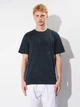 Футболка хлопковая длинная мужская Armani Exchange 11546 S Темно-синяя (smt2000000036366) - изображение 1