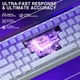 Игровая механическая клавиатура AULA HERO 68 HE Magnetic Switch с RGB подсветкой White/Purple, ENG - изображение 7