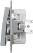 1-клавішний вимикач Schneider Electric Asfora самозажимний алюміній (EPH0100161) - зображення 3