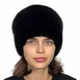 Шапка норкова в'язана Хутряний Стиль Перо 54-60 Чорний (129/D) - зображення 3