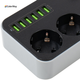 Listwa zasilająca ColorWay 3 gniazda/6 portów USB, czarna (CW-CHE36B) - obraz 3
