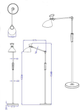 Lampa podłogowa Standart BL-1903 Czarna - obraz 2