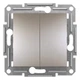 Кнопковий вимикач двоклавішний Schneider Electric Asfora бронза EPH1100169 - зображення 1