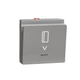 Выключатель карточный Schneider Electric Unica New с подсветкой 2 модуля алюминий NU328330 - изображение 1
