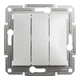Выключатель трёхклавишный Schneider Electric Asfora алюминий EPH2100161 - изображение 3