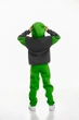 Детский спортивный утепленный костюм Kindamor Snug Princess Green/Grey, флис для девочки 134 см зеленый с серым - изображение 3