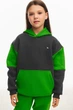Детский спортивный утепленный костюм Kindamor Snug Princess Green/Grey, флис для девочки 134 см зеленый с серым - изображение 4