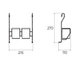 Чаша на рейлинг двойной Lemax для столовых приборов хром (MX-425) - изображение 4