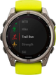 Smartwatch Garmin fenix 8 51mm Solar Sapphire Titanium With An Amp Yellow and Graphite Silicone Band (010-02907-21) - obraz 5