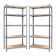 Складський Стелаж Поличковий 2 шт. 180 х 90 х 30 см для Зберігання 4Points StrongShelf Металевий Розбірний з 5 Полицями МДФ по 175 кг - зображення 11