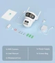 Уличная IP WIFI Камера видеонаблюдение Besder A22QQ12МП ТРИ объектива ICSEE - изображение 7