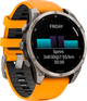Smartwatch Garmin fenix 8 47mm AMOLED Sapphire Titanium with a spark Orange and Graphite Silicone Band (010-02904-11) - obraz 4