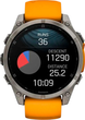 Smartwatch Garmin fenix 8 47mm AMOLED Sapphire Titanium with a spark Orange and Graphite Silicone Band (010-02904-11) - obraz 9