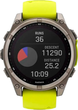 Smartwatch Garmin fenix 8 47mm Solar Sapphire Titanium with Amp Yellow and Graphite Silicone Band (010-02906-21) - obraz 7