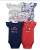 Набор слипов боди с коротким рукавом Carters на 6-9 мес 68 рост набор 5 шт синий с красним - изображение 1