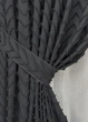 Комплект штор VR-Textil Лен Букле 150х270 2шт и Тюль 500х270 1810ш-115т Графитовый с белым 71-038/4 - изображение 4