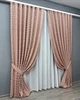 Комплект штор VR-Textil Лен Букле 200х270 2шт и Тюль 600х270 1811ш-115т Пудровый с белым 71-046/7 - изображение 2