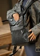 Женский городской рюкзак RollTop из экокожи для повседневного использования с регулируемым объемом и карманами, черный принт крокодил 60605 - изображение 6