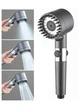 Лейка массажная для душа Idea Turbocharged Head с вращением 360° Серый (235U) - изображение 1