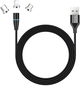 Kabel ColorWay 3 in 1 USB Type-A - Lightning MicroUSB Type-C 1 m Black (CW-CBUU038-BK) (955555906379969) - Outlet - obraz 1