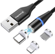 Kabel ColorWay 3 in 1 USB Type-A - Lightning MicroUSB Type-C 1 m Black (CW-CBUU038-BK) (955555906379969) - Outlet - obraz 2