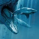 Постер Світ Юрського періоду, Мозазавр та акула, Jurassic World, A3 42×30 см (id4081) - зображення 2