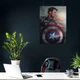 Постер Капитан Америка со щитом на фоне флага США, Captain America, A3 42×30 см (id0748) - изображение 3