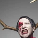 Постер Мэрилин Мэнсон с рогами, Marilyn Manson, A3 42×30 см (id3910) - изображение 2