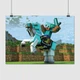 Постер Майнкрафт, на коне, Minecraft, A3 30×42 см (id3992) - изображение 1
